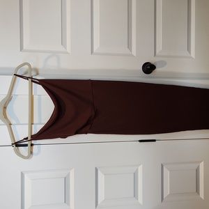 Brown spaghetti strap dress